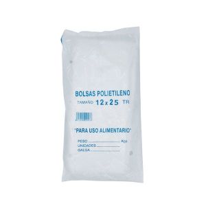 BOLSA POLIETILENO LDPE TTE 12X25 G120 PAQ.1KG