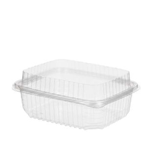 TARRINA BISAGRA RPET 1000 CC TAPA ALTA PAQ.50 UD