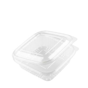 TARRINA BISAGRA PET 370 CC CUADRADA EQUAL