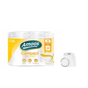 HIGIENICO DOMESTICO 2C AMOOS COMPACT 35 MTS PAQ.12