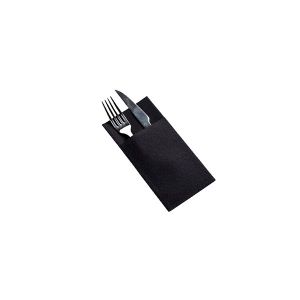 SERVILLETA KANGURO AIRLAID 40X40 NEGRA PAQ.30 UDS