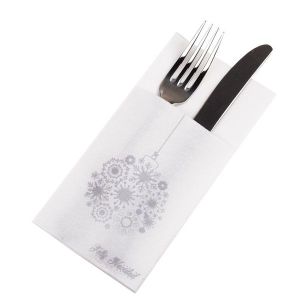 SERVILL. KANGURO PP 40X40 BLANCO BOLA NAVIDAD 60U