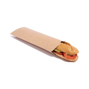 FUNDA BOCADILLO CARTON KRAFT ABRE FACIL 270X118X40