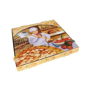 CAJA CARTON PIZZA 30X30X3,5 - MODELO  ROMA