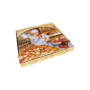 CAJA CARTON PIZZA 24X24X4 - MODELO  ROMA