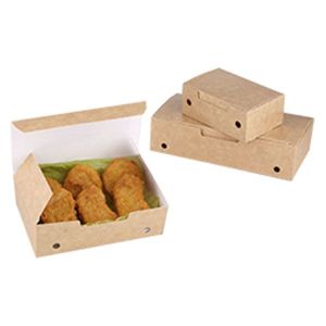 CAJA FRITOS CARTON KRAFT PEQUEÑA 115X72X43 MM.