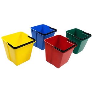 CUBO RECTANGULAR 6 L PARA EQUIPO LIMPIEZA COLORES