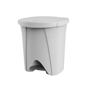 CUBO PEDAL ECOLOGICO BLANCA CON SEPARADOR 30+18 L.