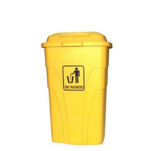CONTENEDOR CON RUEDAS Y TAPA AUX. 120L AMARILLO