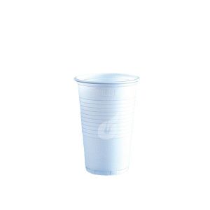 VASO 'AGUA' PP. BLANCO 220 CC. - PAQ.100