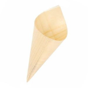 CONO DE MADERA 18X 7,2 CM CATERING - PAQ/50 UDS