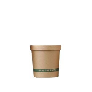 ENVASE REDONDO +TAPA  CARTON TAKE AWAY 350ml 12oz