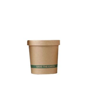 ENVASE REDONDO +TAPA  CARTON TAKE AWAY 450ml 16oz