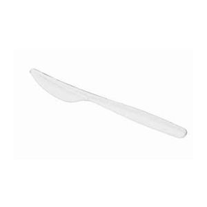 CUCHILLO REUTILIZABLE PS TRANSPARENTE 17,5 PAQ.100