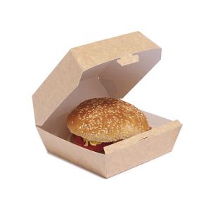 CAJA BURGUER CARTON KRAFT - GRANDE 120X120X80MM