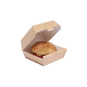 CAJA BURGUER CARTON KRAFT - PEQUENA 98X98X70MM