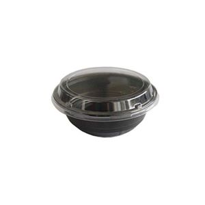 COMBO ENSALADERA 550CC BASE NEGRO PP + TAPA PS TTE