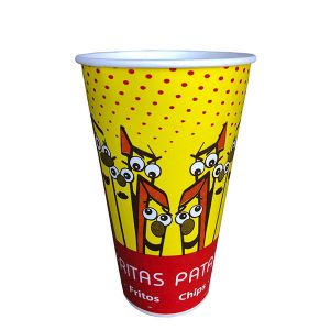 VASO DE CARTON GIGANTE PARA PATATAS FRITAS 1025 ML