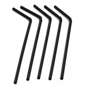 CAÑA FLEXIBLE PP REUTILIZABLE NEGRA ø8X24 PAQ.250