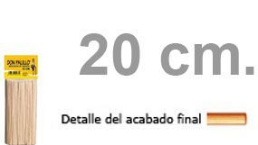 PALO PINCHO MADERA 20 CM. PAQ.100 UDS.