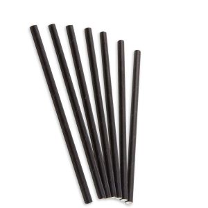 CAÑA PAPEL RECTA COLOR NEGRA Ø8X230MM PAQ.1000 UDS