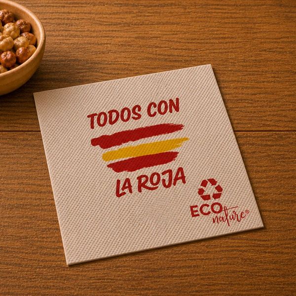 Imagen grande LOTE 1000 SERVILLETAS 20X20 ESPAÑA+2 SERVILLETEROS