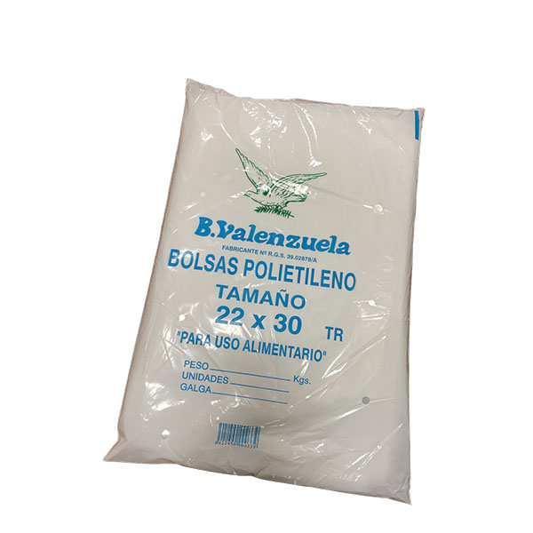 Imagen grande BOLSA POLIETILENO LDPE TTE 22X30 G120 PAQ.2KGS