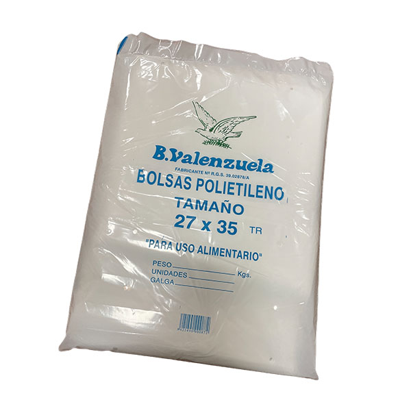 Imagen grande BOLSA POLIETILENO LDPE TTE 27X35 G120 PAQ.2KGS