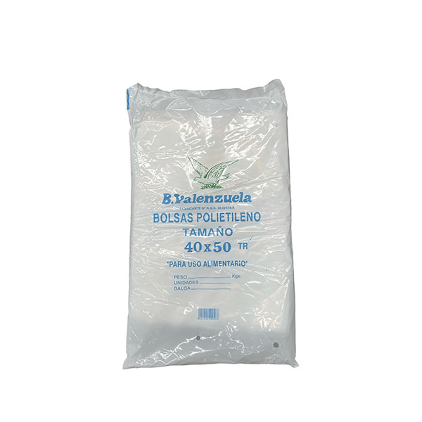 Imagen grande BOLSA POLIETILENO LDPE TTE 40X50 G120 PAQ.2KGS