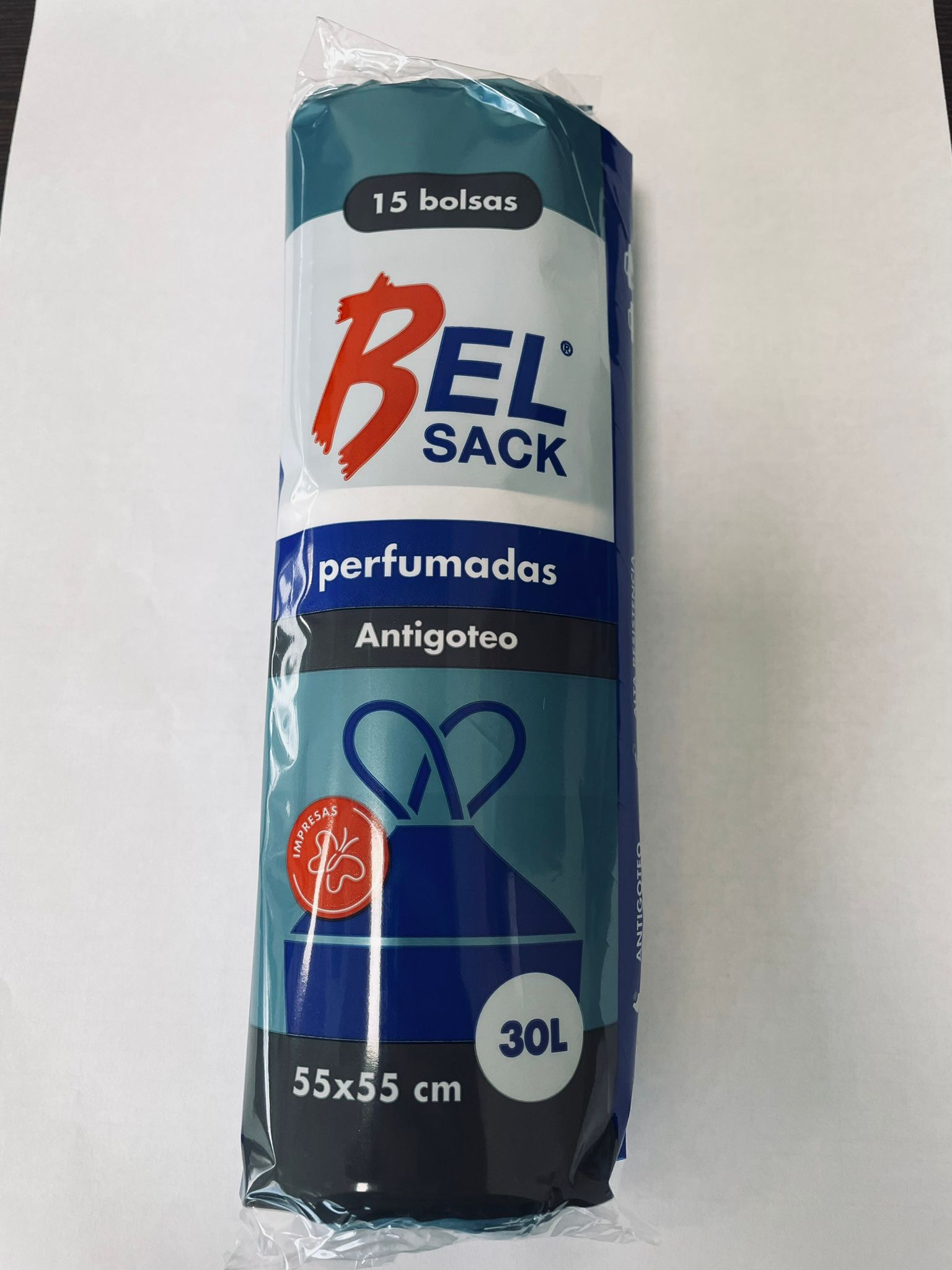 Imagen grande B. BASURA AUTOCIER.30L AZUL 55X55 BELSACK R-15