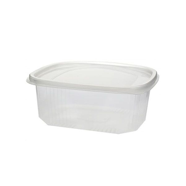 Imagen grande TARRINA BISAGRA PP 500-W MICROONDABLE - PAQ.50 UDS