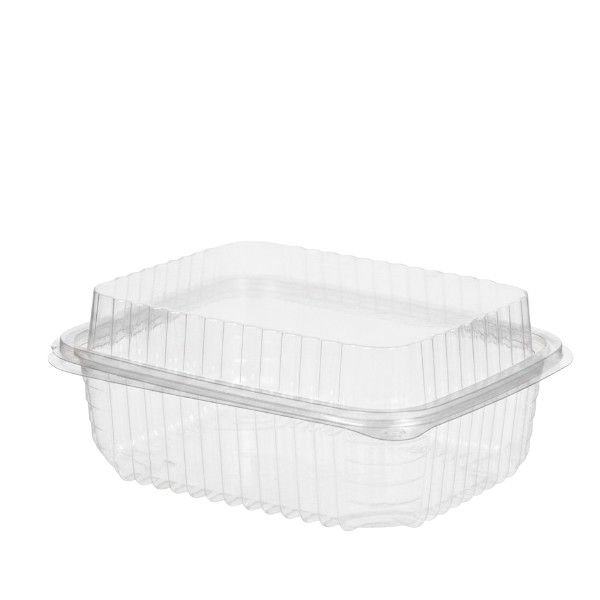 Imagen grande TARRINA BISAGRA R-PET 1000 C.C TAPA ALTA PAQ.50 UD
