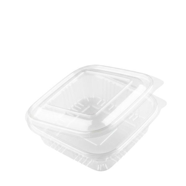 Imagen grande TARRINA BISAGRA CUADRADA PET 370 CC - EQUAL