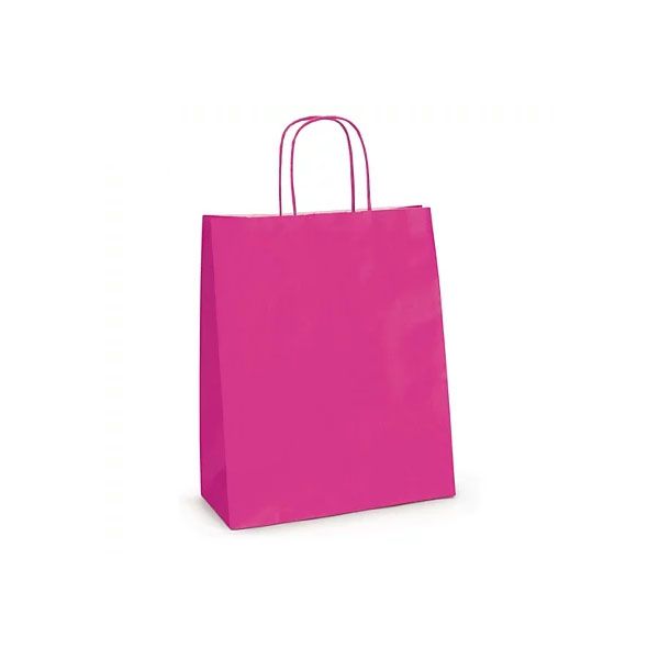 Imagen grande BOLSA PAPEL FUCSIA ASA RIZADA 23X10X32 100 GR.