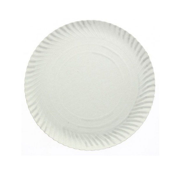 Imagen grande PLATO REDONDO CARTON ESTUCADO ESTRIADO 32 CM