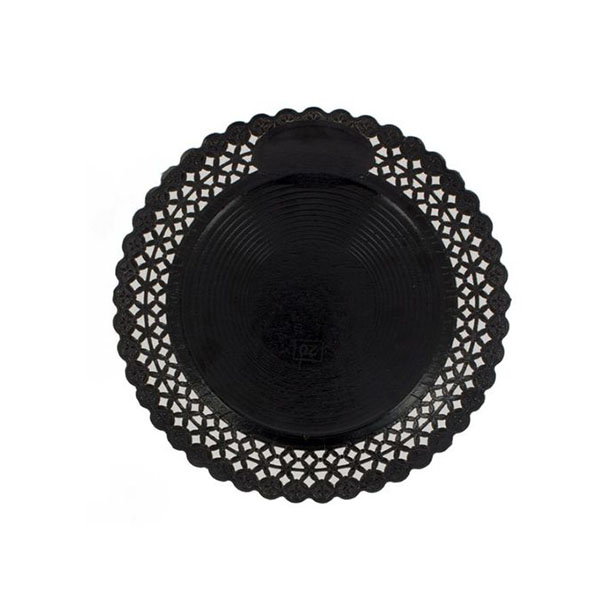 Imagen grande PLATO BLONDA REDONDO CARTON NEGRO 