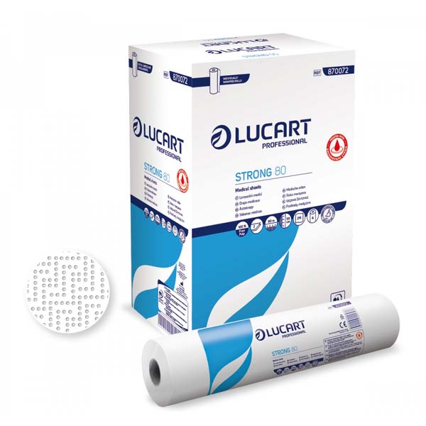 Imagen grande ROLLO PAPEL CAMILLA STRONG BLANCO GOFRADO 80 MTS