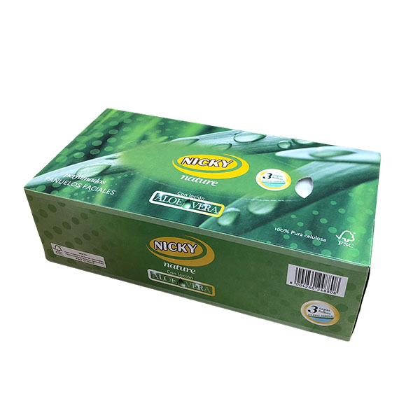 Imagen grande PAÑUELOS FACIALES NICKY 3 CAPAS 80 UDS ALOE VERA