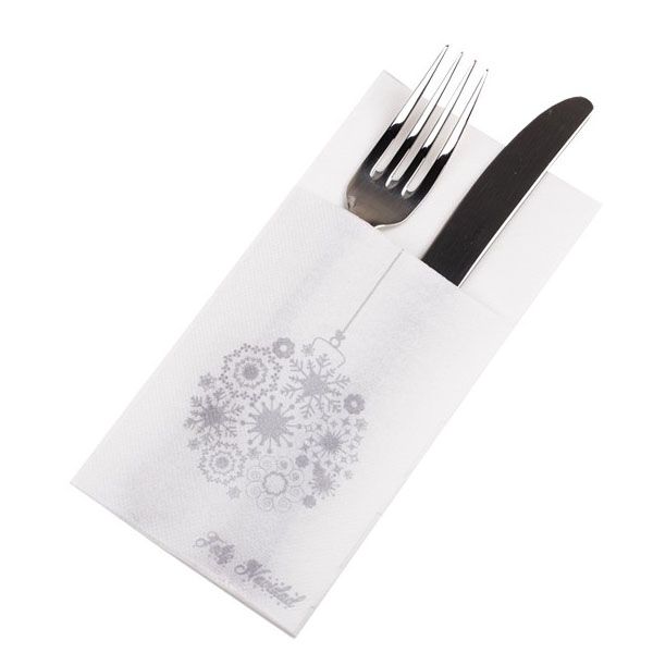 Imagen grande SERVILL. KANGURO PP 40X40 BLANCO BOLA NAVIDAD 60U