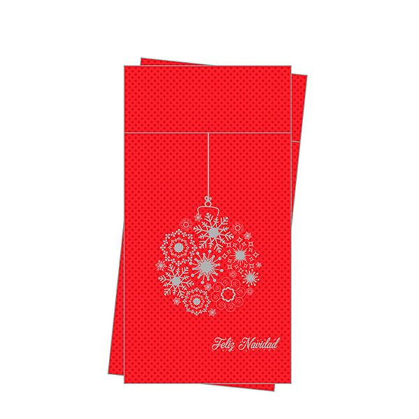 Imagen grande SERVILL. KANGURO PP 40X40 ROJA BOLA NAVIDAD 60UDS