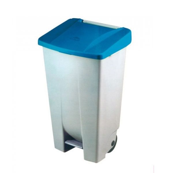 Imagen grande CONTENEDOR 80 L. CON RUEDAS, PEDAL Y TAPA AZUL