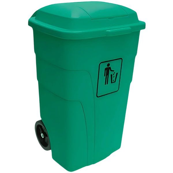 Imagen grande CONTENEDOR CON RUEDAS/SIN PEDAL/TAPA AUX. 120L VERDE