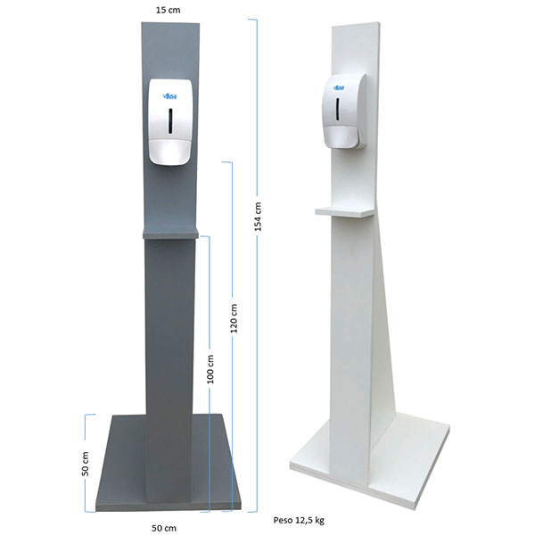 Imagen grande SOPORTE DE PIE EN MADERA + JABONERA 1,5 MT