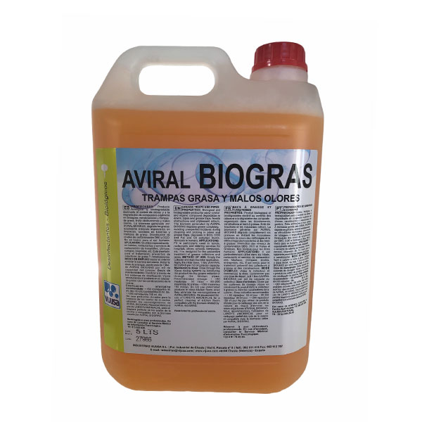 Imagen grande ELIMINADOR DE GRASAS AVIRAL BIOGRAS 5 L.