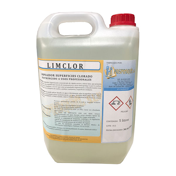 Imagen grande LIMPIADOR CLORADO ACCION LEJIA LIMCLOR 5 L