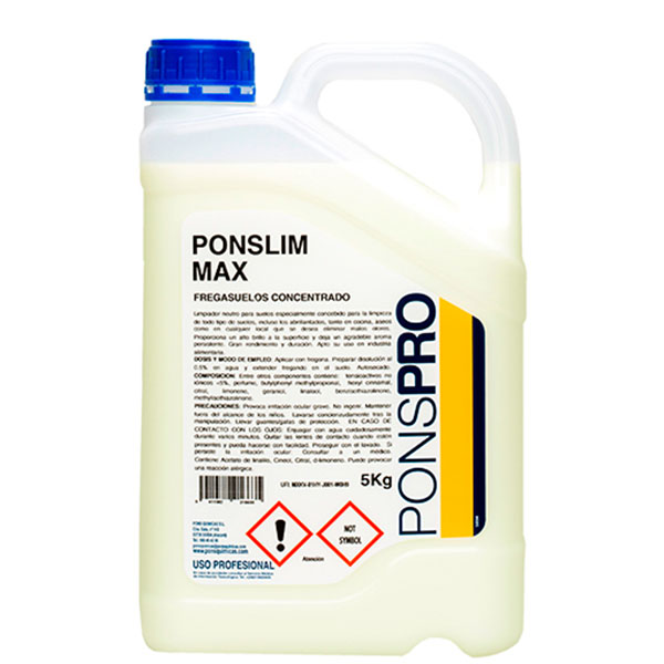 Imagen grande FREGASUELOS NEUTRO PONSLIM PLUS -ASEVI- 5 L.