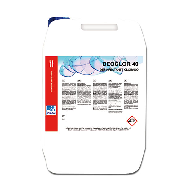 Imagen grande DETERG. DESINFECTANTE CLORADO DEOCLOR-40 24 KG H.A