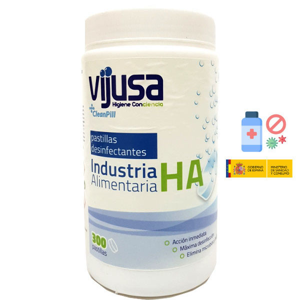Imagen grande PASTILLAS DESINFECTANTES HA CLEAN PILL - BOTE 300U