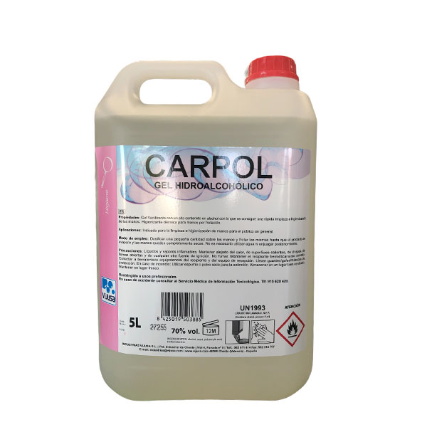 Imagen grande GEL HIDROALCOHOLICO CARPOL 5L