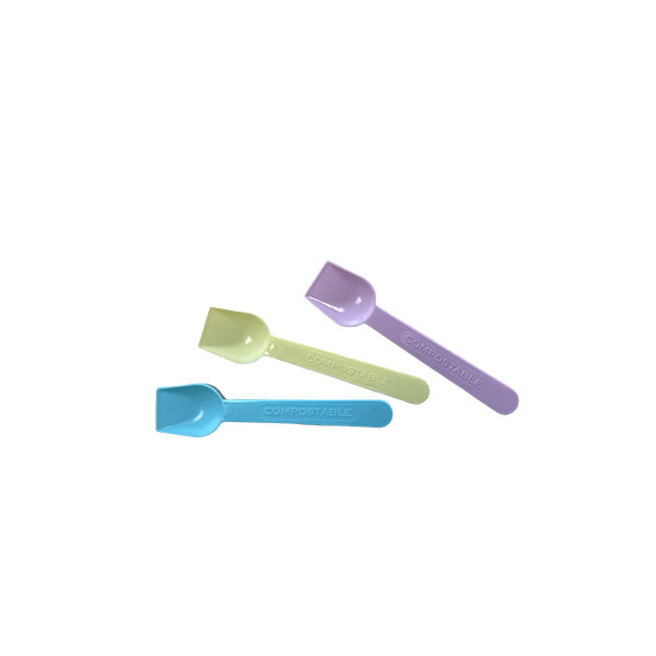 Imagen grande CUCHARILLA HELADO COMPOSTABLE 10CM COLORES P/620UD